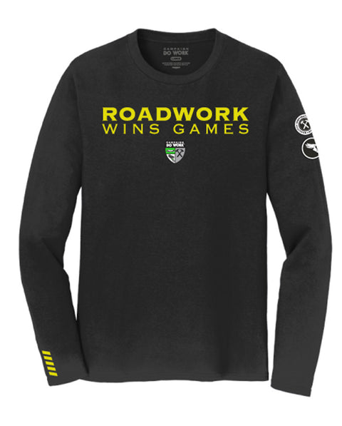 Roadwork Wins Games Black L/S Tee (RW1030)
