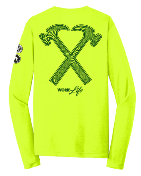 CDW High Vis Yellow Logo L/S Tee (DW1060)