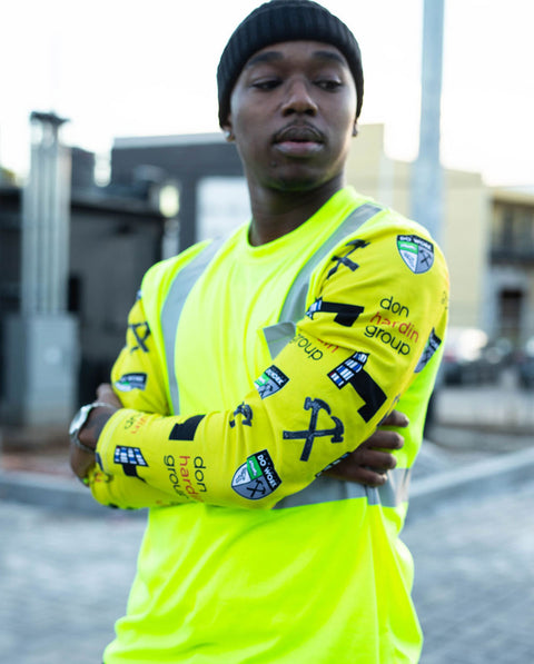 CDW Pro High Vis Yellow L/S Tee (DW1080)