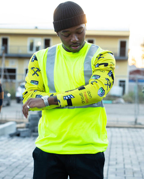 CDW Pro High Vis Yellow L/S Tee (DW1080)