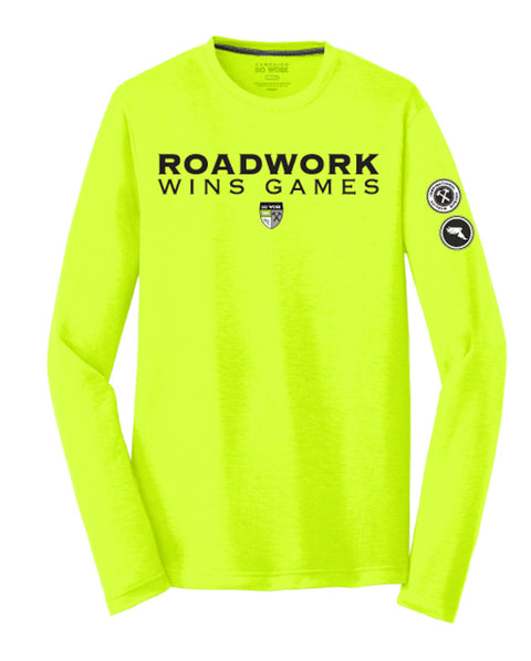 Roadwork Wins Games High Vis Yellow L/S Tee (RW1030)